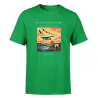 Thumbnail for VINTAGE G4448 - The Migration Escort - Premium T-Shirt design on green premium t shirt