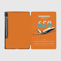 Thumbnail for Bombardier Challenger 650 design on orange samsung tablet tablet case