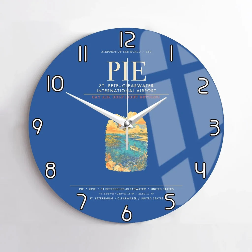 St. PeteClearwater International Airport PIE Wall-Clock No-Frame - Blue