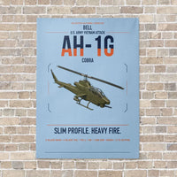 Thumbnail for Bell AH-1G Cobra vertical canvas print - no frame - light blue background