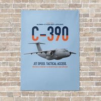 Thumbnail for C-390 Millennium vertical canvas print - no frame - light blue background
