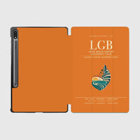 Thumbnail for Long Beach Airport (Daugherty Field) (LGB) design on orange samsung tablet tablet case