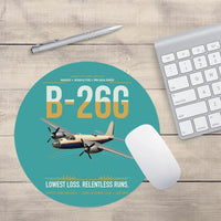 Thumbnail for B-26G Marauder design on turquoise round mouse pad