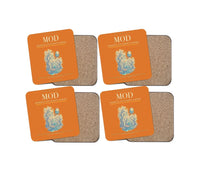 Thumbnail for Modesto City-County Airport (MOD) design on orange 4 pieces set coaster
