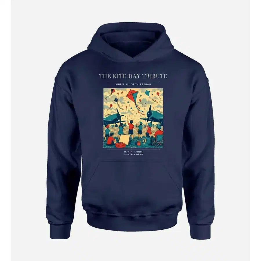 VINTAGE G4434 - The Kite Day Tribute - Premium Hoodie design on navyblue premium