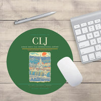 Thumbnail for Avram Iancu Cluj International Airport CLJ Mouse-Pad Round - Green