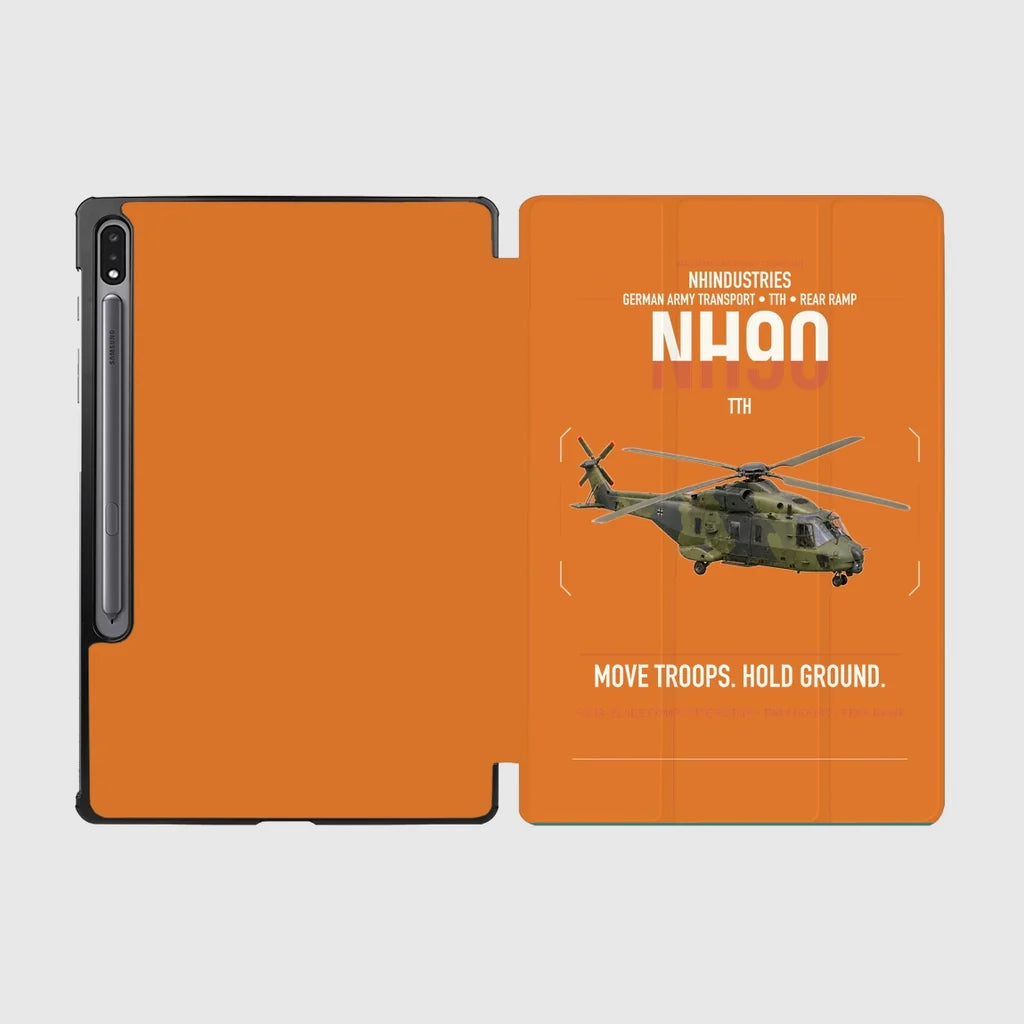 NHIndustries NH90 TTH design on orange samsung tablet tablet case