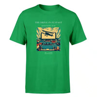 Thumbnail for VINTAGE G4397 - The Drive-In Flypast - Premium T-Shirt design on green premium t shirt
