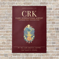 Thumbnail for Clark International Airport CRK - Canvas Framed - Dark Red