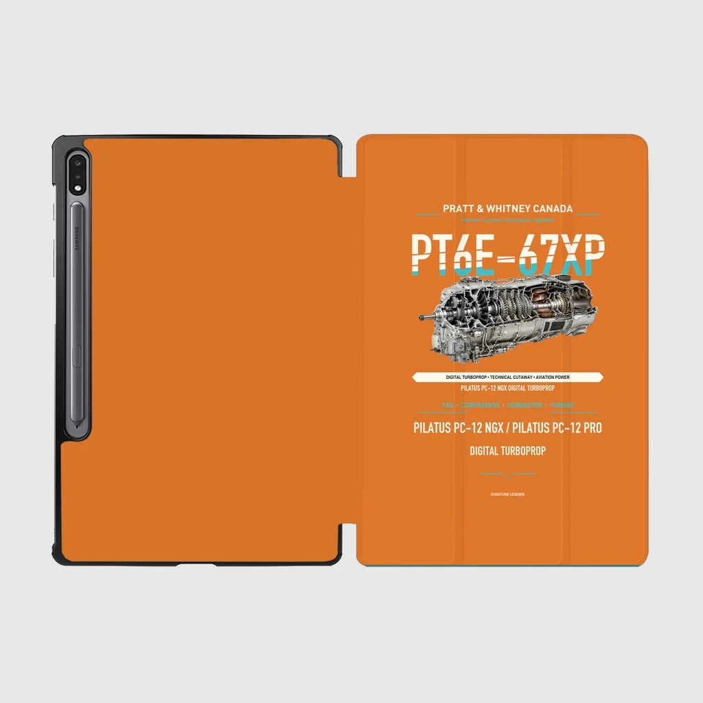 PT6E-67XP design on orange samsung tablet tablet case