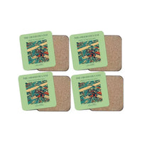 Thumbnail for The Observer's Eye - Designed Coasters design on light green 4-pieces-set