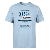 Thumbnail for Cessna Citation XLSPlus design on light blue double-side t-shirt, single-side print