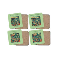 Thumbnail for The Lagoon Terminal - Designed Coasters design on light green 4-pieces-set