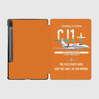 Thumbnail for Cessna Citation CJ1+ design on orange samsung tablet tablet case