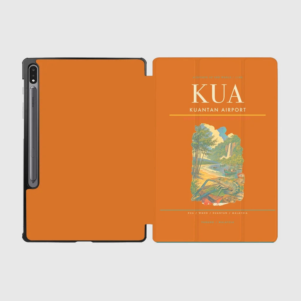 Kuantan Airport (KUA) design on orange samsung tablet tablet case
