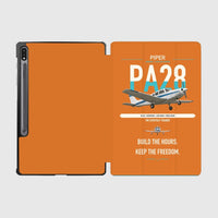 Thumbnail for Piper PA-28 Cherokee design on orange samsung tablet tablet case