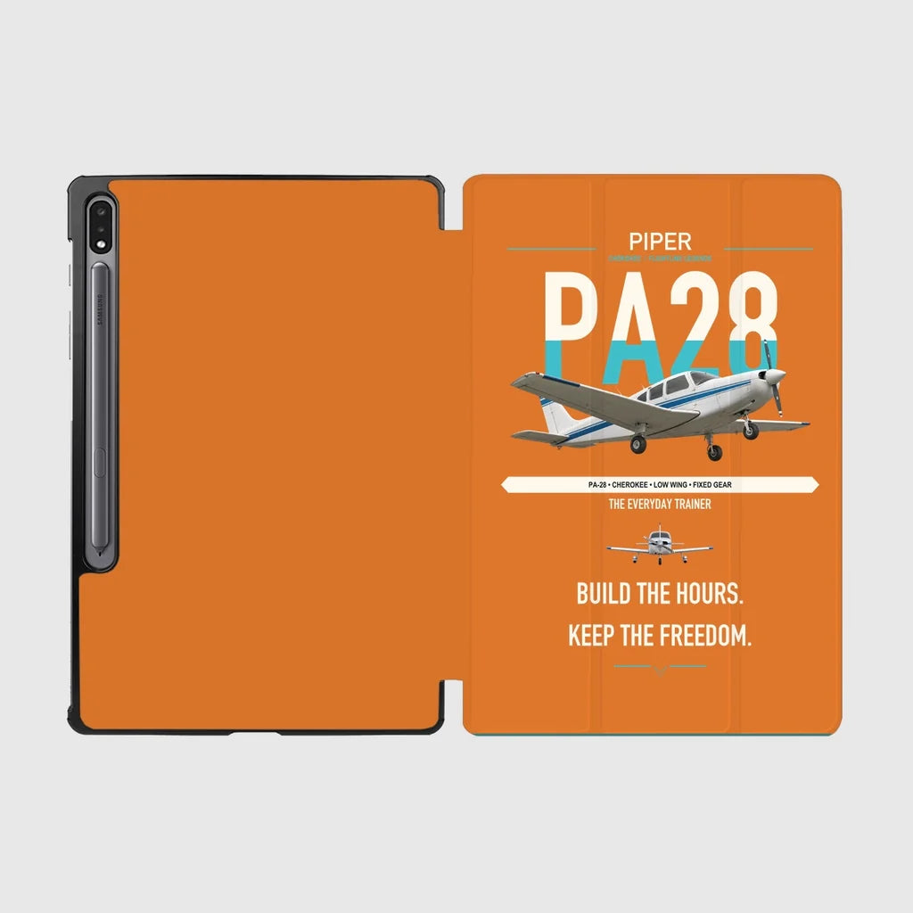 Piper PA-28 Cherokee design on orange samsung tablet tablet case
