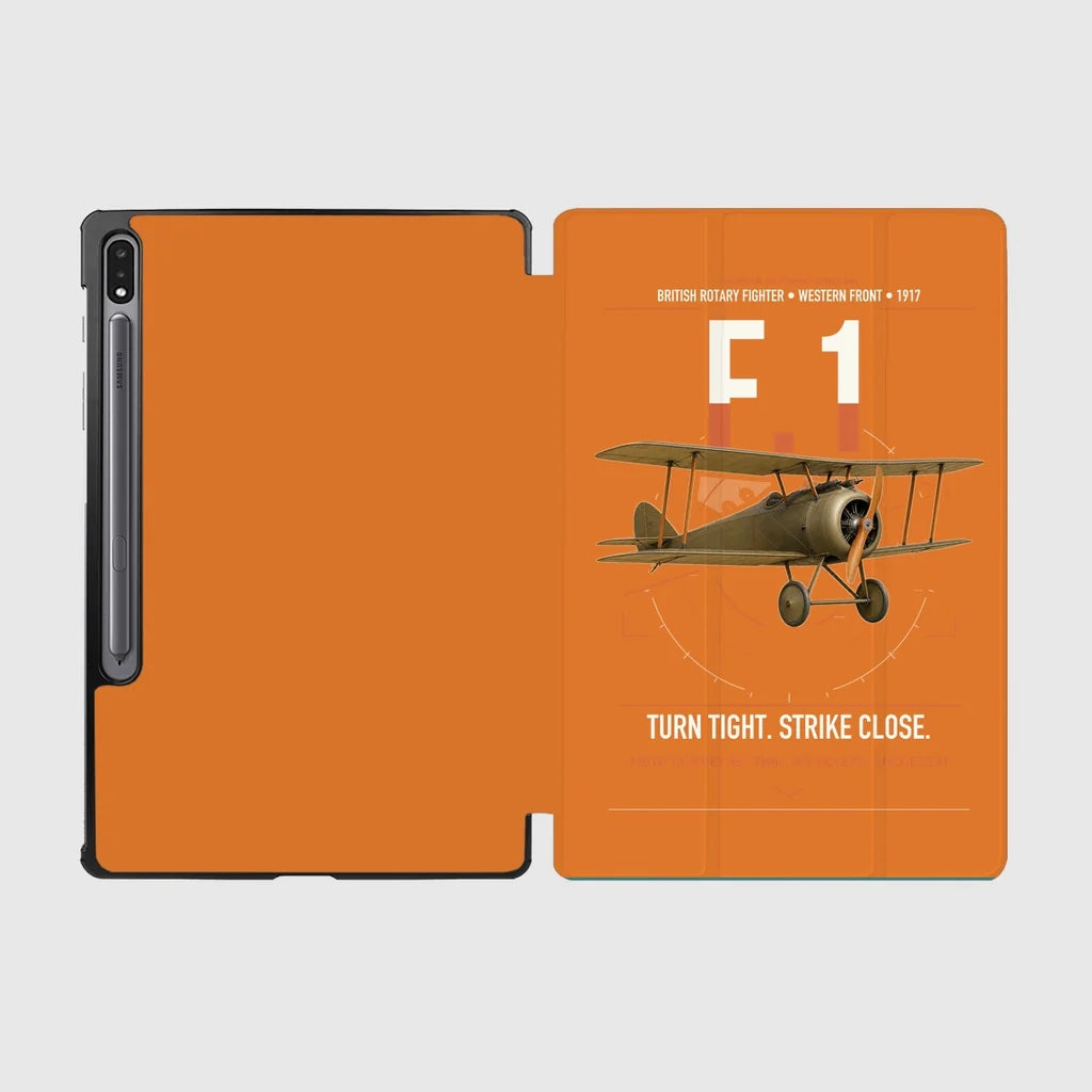 Sopwith Camel F.1 design on orange samsung tablet tablet case