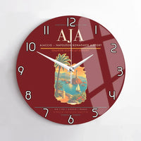 Thumbnail for Ajaccio  Napoleon Bonaparte Airport AJA Wall-Clock No-Frame - Dark Red