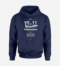 Thumbnail for NAMC YS-11A design on navy blue hoodie single side