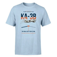 Thumbnail for KA-3B Skywarrior design on light blue double-side t-shirt, single-side print