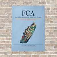 Thumbnail for Glacier Park International Airport FCA — Kalispell vertical canvas print - no frame - light blue background