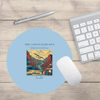 Thumbnail for VINTAGE G4338 - The Canyon Echo Run - Designed Mouse Pads design on lightblue round