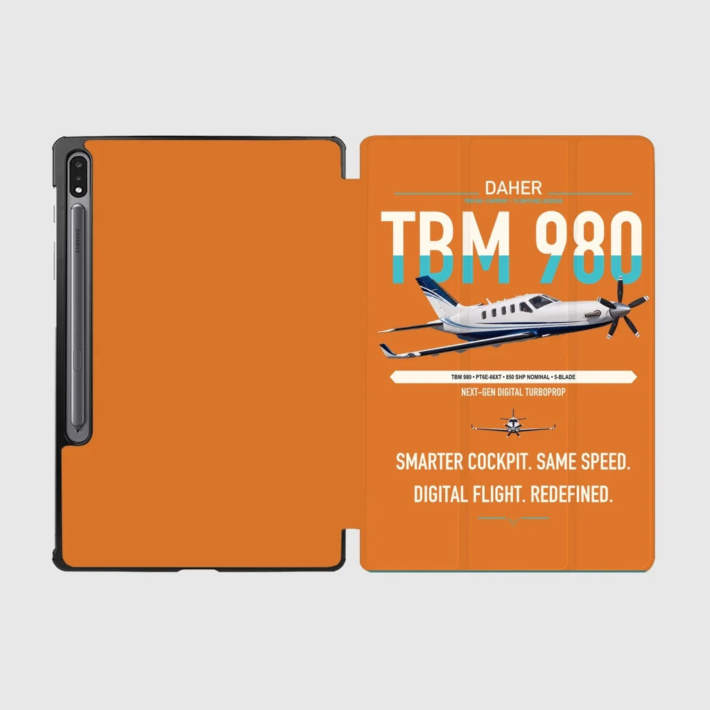 Daher TBM 980 design on orange samsung tablet tablet case