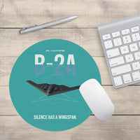 Thumbnail for B-2A Spirit design on turquoise round mouse pad