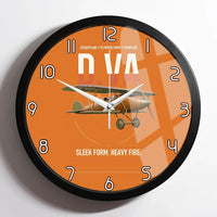 Thumbnail for Albatros D.Va design on orange framed wall clock