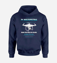 Thumbnail for DJI P4 Multispectral design on navy blue hoodie single side