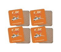 Thumbnail for F-8E Crusader design on orange 4 pieces set coaster