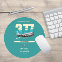 Thumbnail for Boeing 377 Stratocruiser design on turquoise round mouse pad
