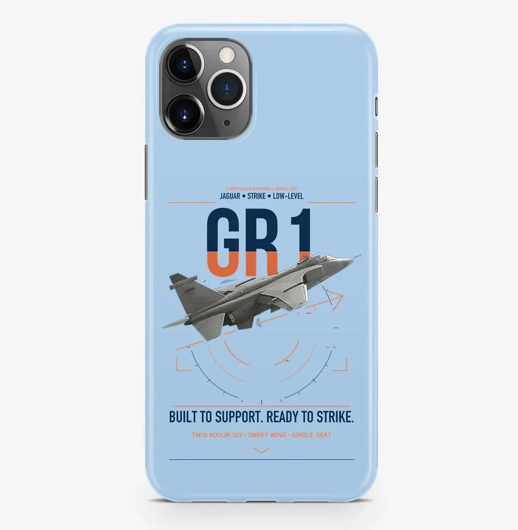 SEPECAT Jaguar GR1 design on light blue magsafe iphone case, for iPhone Pro Max
