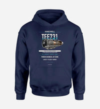 Thumbnail for TFE731 design on navy blue hoodie single side