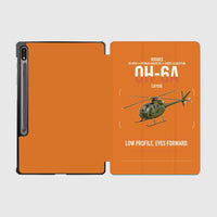 Thumbnail for Hughes OH-6A Cayuse design on orange samsung tablet tablet case