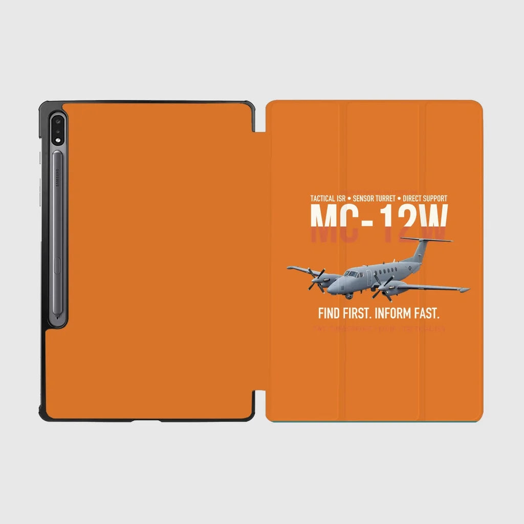 MC-12W Liberty Eyes Over The Ground design on orange samsung tablet tablet case