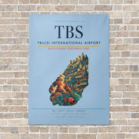 Thumbnail for Tbilisi International Airport TBS vertical canvas print - no frame - light blue background