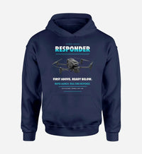 Thumbnail for BRINC Responder design on navy blue hoodie single side