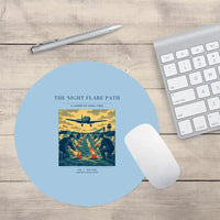 Thumbnail for VINTAGE G4525 - The Night Flare Path - Designed Mouse Pads design on lightblue round