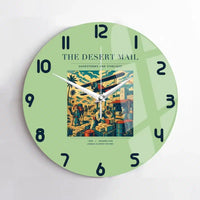 Thumbnail for VINTAGE G4020 - The Desert Mail - Designed Wall Clocks design on lightgreen no-frame