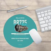 Thumbnail for BR725 design on turquoise round mouse pad
