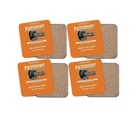 Thumbnail for Embraer ERJ145 design on orange 4 pieces set coaster