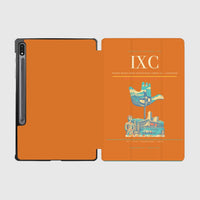 Thumbnail for Shaheed Bhagat Singh International Airport (IXC) design on orange samsung tablet tablet case