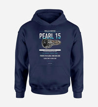 Thumbnail for PEARL 15 design on navy blue hoodie single side