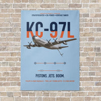 Thumbnail for KC-97L STRATOFREIGHTER vertical canvas print - no frame - light blue background