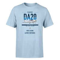 Thumbnail for Diamond DA20 design on light blue t-shirt, single-side print