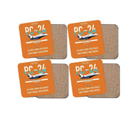 Thumbnail for Pilatus PC-24 design on orange 4 pieces set coaster