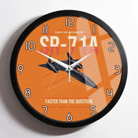 Thumbnail for SR-71A Blackbird design on orange framed wall clock
