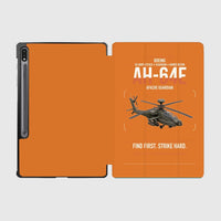 Thumbnail for Boeing AH-64E Apache Guardian design on orange samsung tablet tablet case